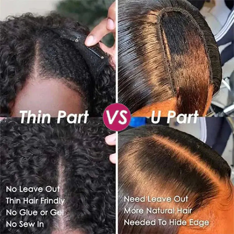 V Part Human Hair Wig - LV B&B Shop