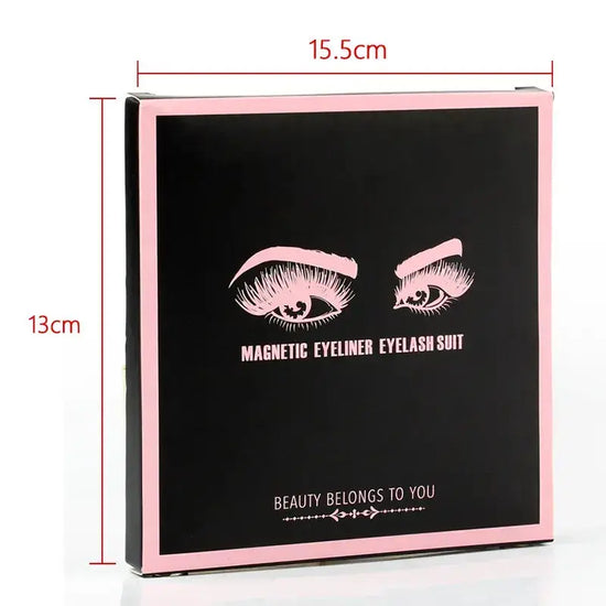 Magnetic Eyelashes Set with Waterproof Eyeliner and Tweezer Zendrop