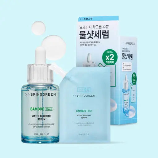 BRINGGREEN Bamboo Hyalu Water Boosting Serum Set 50ml+50ml(Refill)