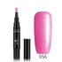 3 in 1 Nail Polish Gel Pen with vibrant pink color and sleek applicator brush.