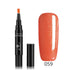 3-in-1 Nail Polish Gel Pen with vibrant orange color and brush applicator.