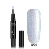 3 in 1 Nail Polish Gel Pen with shimmer finish and applicator.