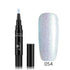 3 in 1 Nail Polish Gel Pen with shimmer finish and applicator.