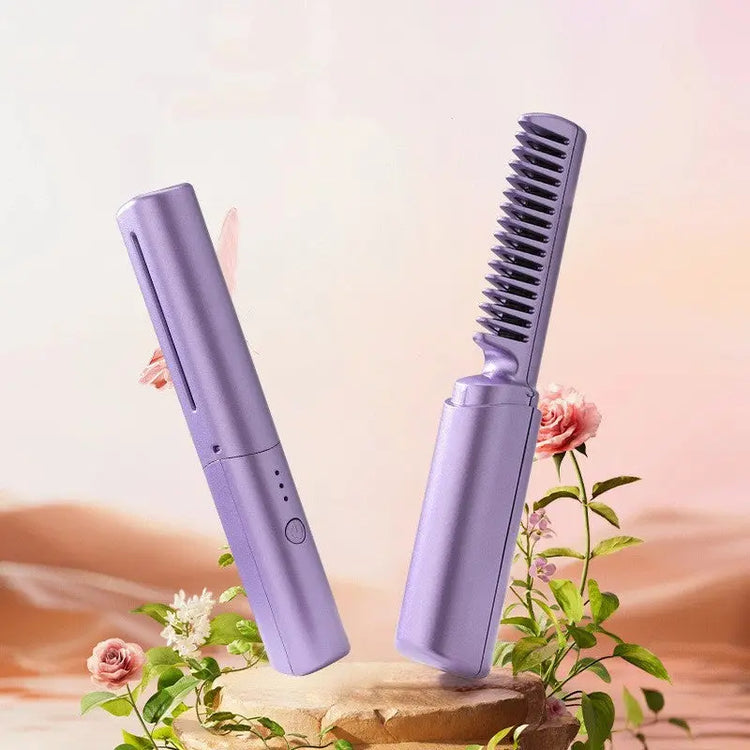 Wireless Hair Straightening and Curling Comb - LV B&B Shop