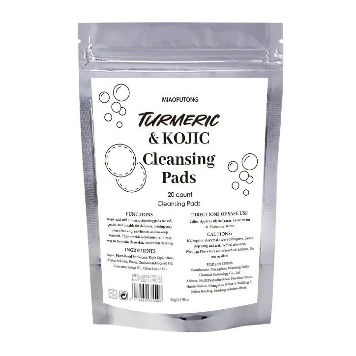 Turmeric & Kojic Exfoliating Dissolvable Cleansing Pads packaging