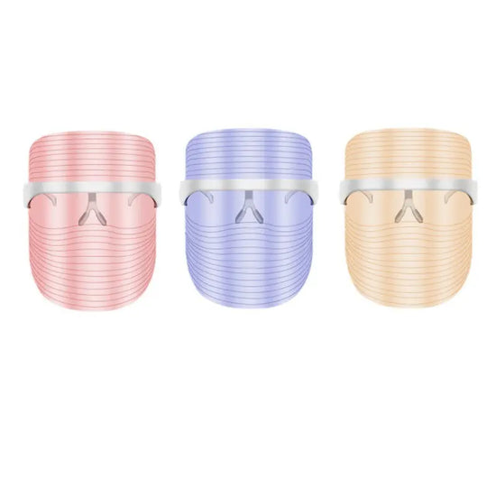 LED three-color beauty mask for acne removal and spot treatment.