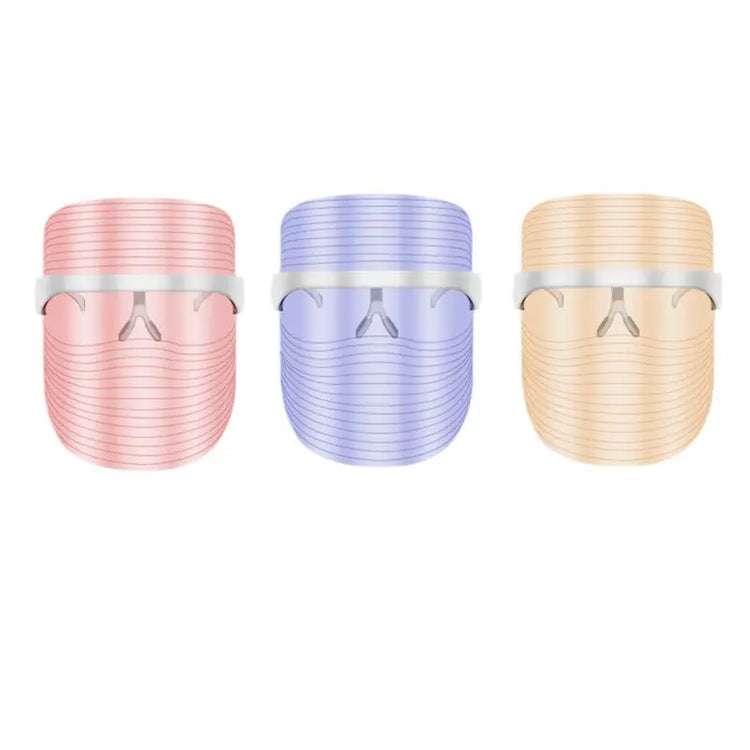 LED three-color beauty mask for acne removal and spot treatment.