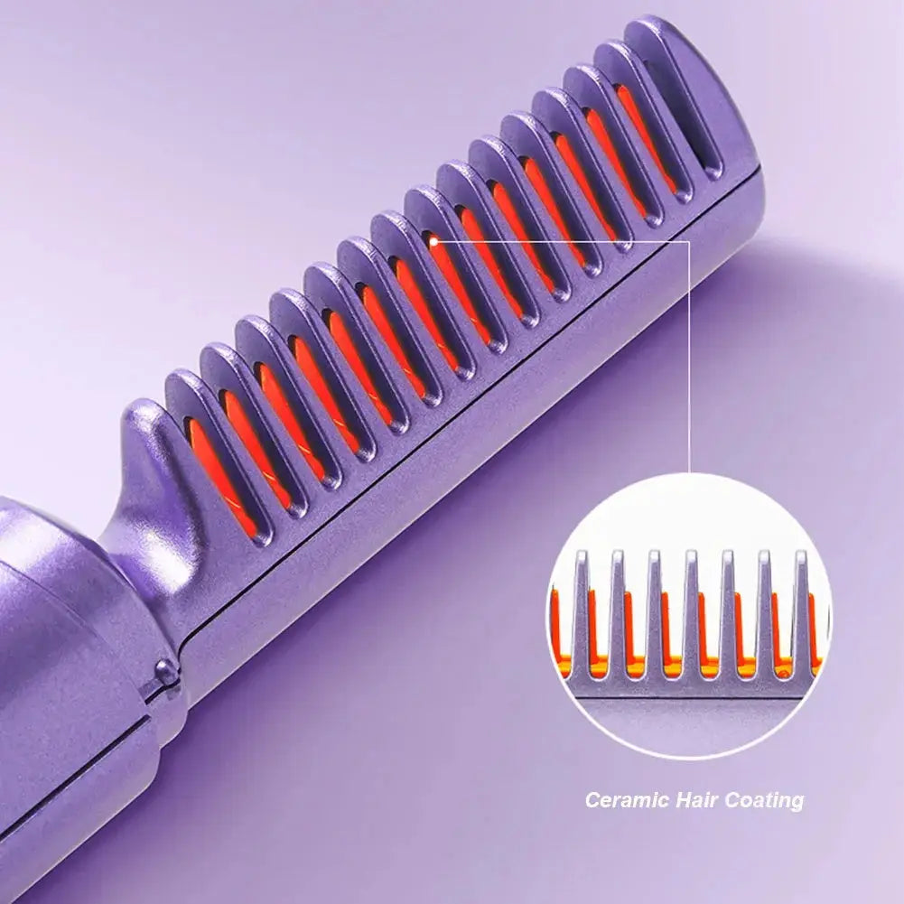 Wireless Hair Straightening and Curling Comb - LV B&B Shop