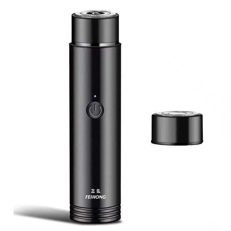Mini Portable Shaver, compact and rechargeable grooming device.