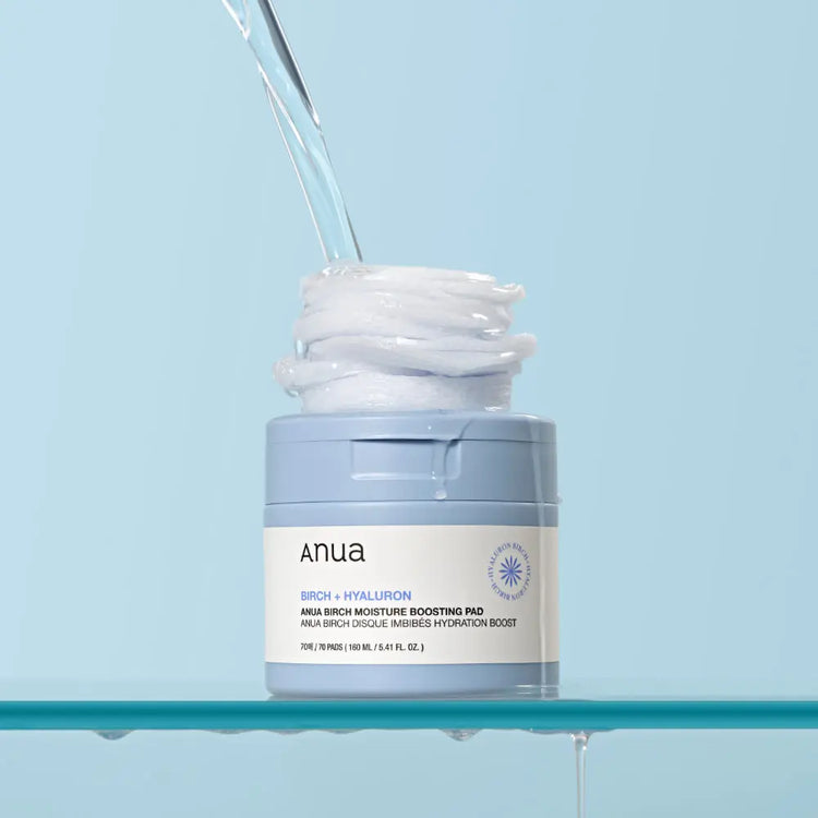 Anua Birch Moisture Boosting Pad 70ea(160ml) for deep skin hydration and pH balance.