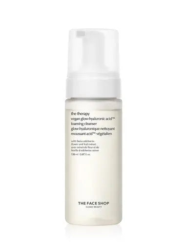 The Face Shop The Therapy Vegan Glow Hyaluronic Acid Foaming Cleanser 150ml - LV B&B Shop