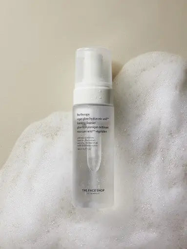 The Face Shop The Therapy Vegan Glow Hyaluronic Acid Foaming Cleanser 150ml - LV B&B Shop