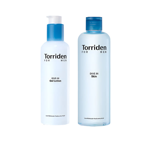 Torriden Dive In For Men Low Molecular Hyaluronic Acid Skin 300ml+Gel Lotion 200ml Set 