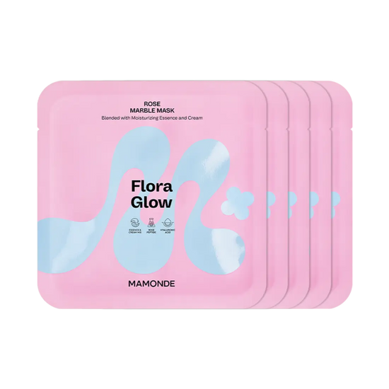 Mamonde Flora Glow Rose Marble Mask 36g X 5ea 